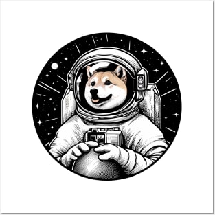 Astronaut Dog Posters and Art